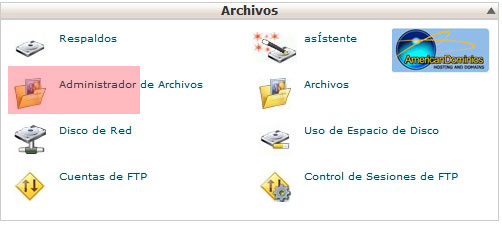 Administrador de Archivos Cpanel