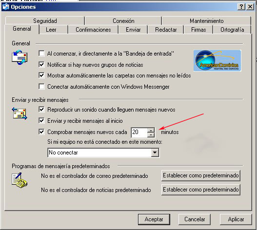Maximo de correos por hora