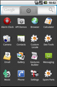 La pantalla de inicio