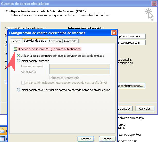 not permitted to relay through this server without authentication Please turn on SMTP Authentication in your mail client