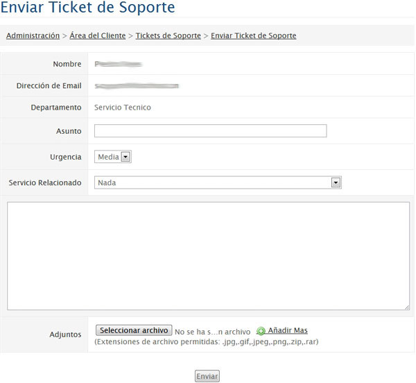 Crear ticket de soporte en Colombia
