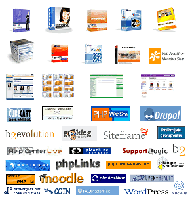Pphpnuke, postnuke, oscommerce, phpwebsite, xoops, webcalendar, drupal, phplinks, siteframe, moodle