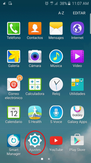 Cofiguracion email android