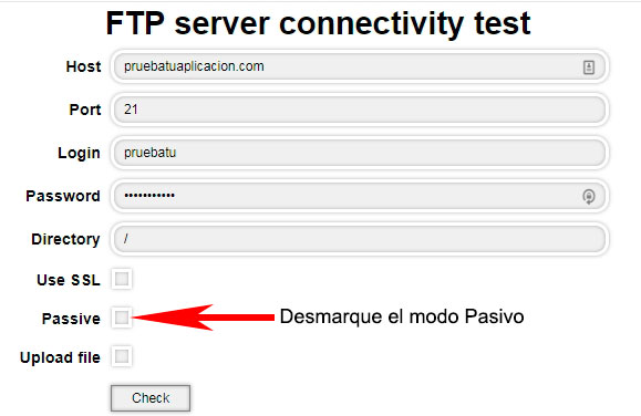 Test ftp